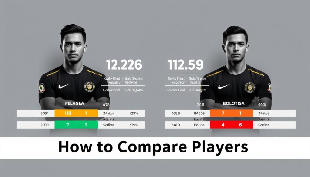 A sleek, minimalist data visualization showcasing the key statistics of two Bolivian football players, displayed against a muted, monochromatic backdrop. The players' headshots are prominently featured in the foreground, surrounded by clean, intuitive infographic elements highlighting their performance metrics such as goals, assists, pass accuracy, and more. The layout is balanced and visually striking, leveraging a cool, professional color palette and subtle lighting to create a sense of authority and expertise. The overall composition conveys a clear, data-driven comparison between the players, supporting the "How to Compare Players" section of the article. A sleek, minimalist data visualization showcasing the key statistics of two Bolivian football players, displayed against a muted, monochromatic backdrop. The players' headshots are prominently featured in the foreground, surrounded by clean, intuitive infographic elements highlighting their performance metrics such as goals, assists, pass accuracy, and more. The layout is balanced and visually striking, leveraging a cool, professional color palette and subtle lighting to create a sense of authority and expertise. The overall composition conveys a clear, data-driven comparison between the players, supporting the "How to Compare Players" section of the article.