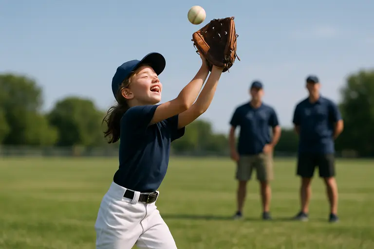 Women’s baseball players taking fielding practice before a tournament game