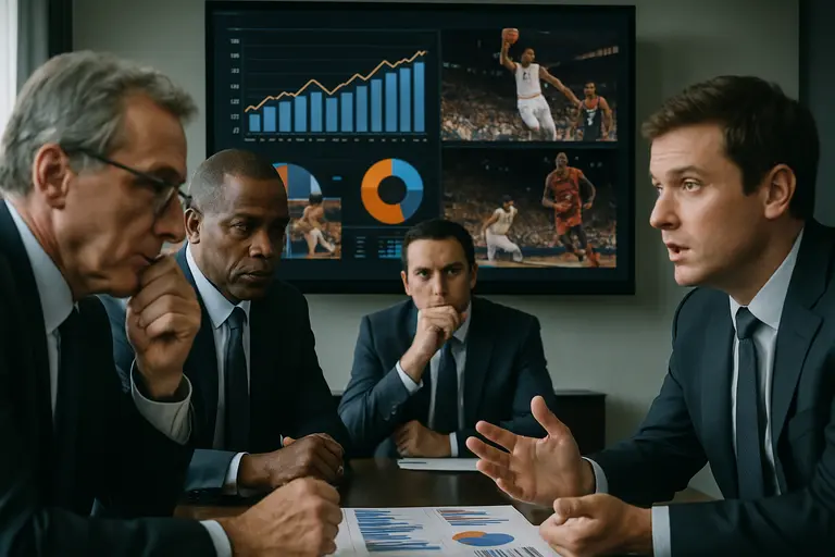 Sports analysts review event data and arena attendance figures
