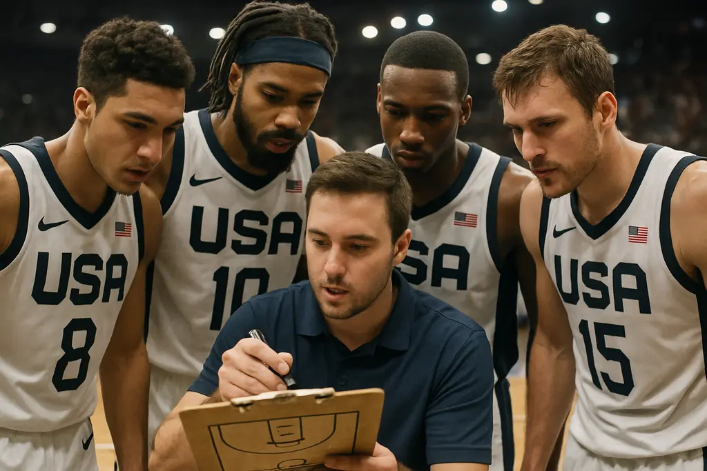 USA Qualifying Roster players gathered during a national team basketball practice