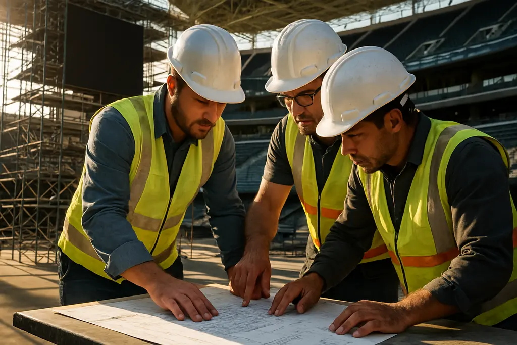 NFL Stadium Renovations shown through fans entering a modern football venue