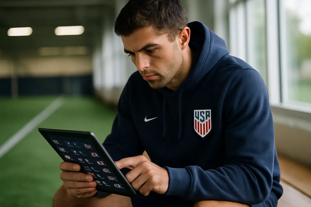 USMNT October matches scene with players warming up before a fall international friendly