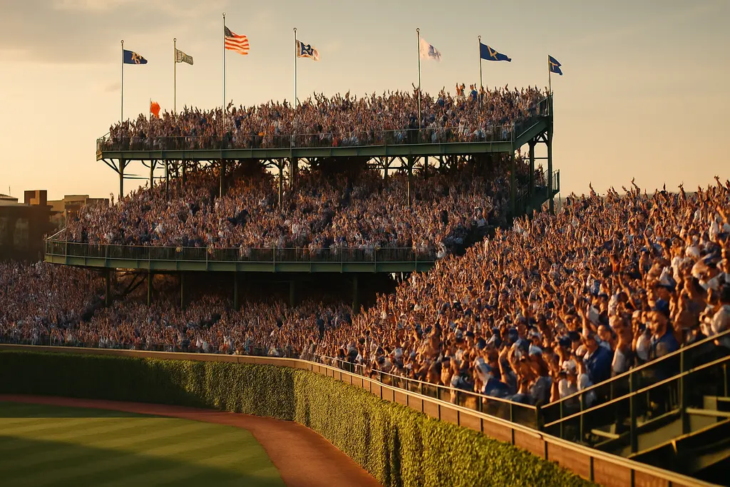 Wrigley Field Renovation view with seating, concourses, and ballpark structure from inside the stadium