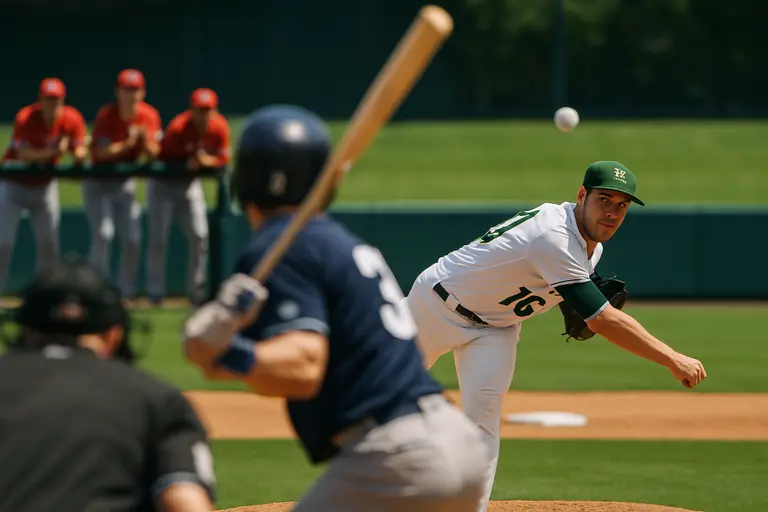 Young baseball players taking batting practice before a minor league game